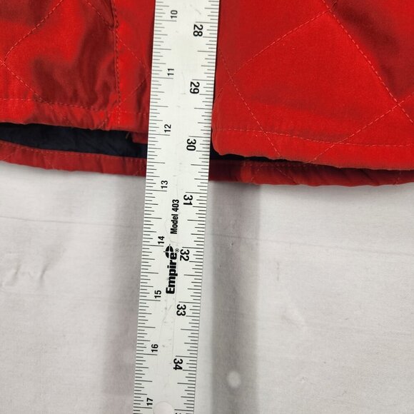 Faconnable Quilted Button Up Coat Jacket Men’s Size XS Red Snap Lined Light - Picture 5 of 8